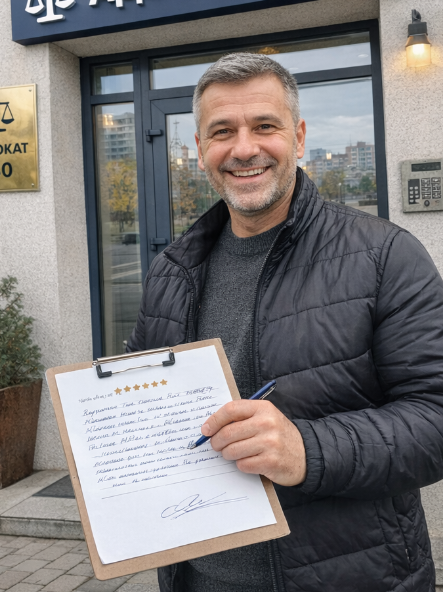 Відгук клієнта про закриття справи за ст.130 КУпАП у Дніпрі та збереження водійських прав.